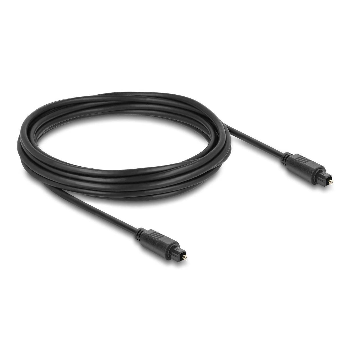 DELOCK TOSLINK Kabel St/St 4mm Durchm. 5m schwarz