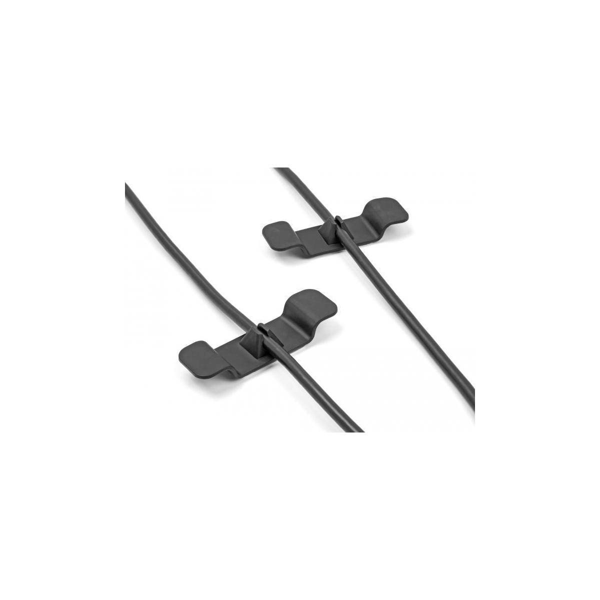 Delock Kabelhalter - selbstklebend - Schwarz (Packung mit 3) - Selbstklebend - T
