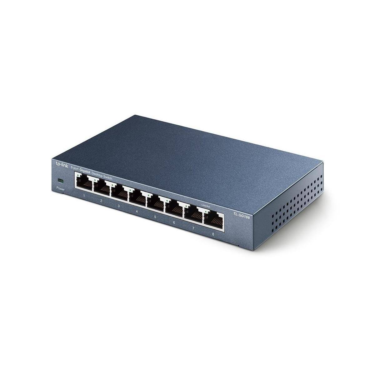 TP-Link TL-SG108 Netzwerk-Switch Unmanaged L2 Gigabit Ethernet (10/100/1000) Schwarz