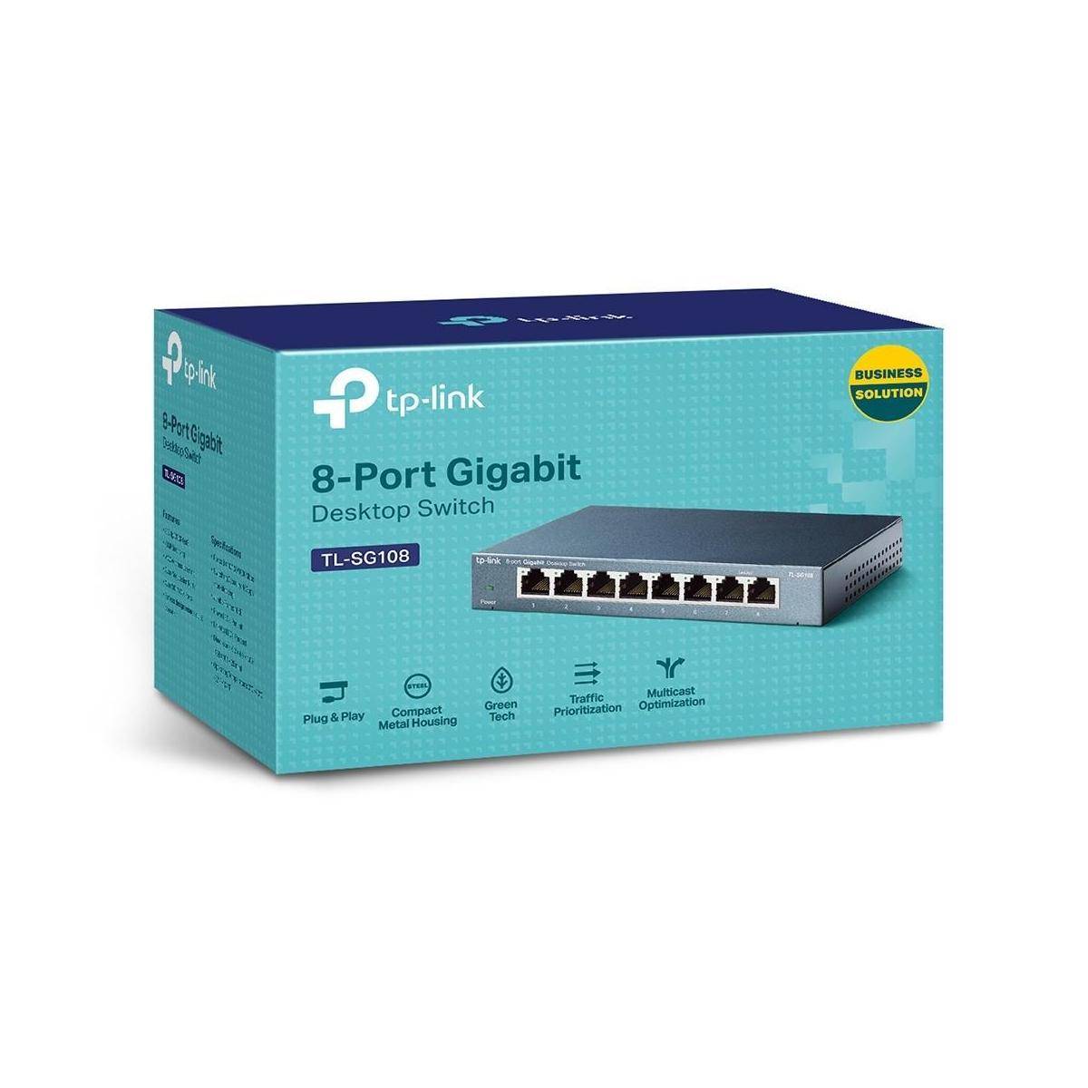 TP-Link TL-SG108 Netzwerk-Switch Unmanaged L2 Gigabit Ethernet (10/100/1000) Schwarz