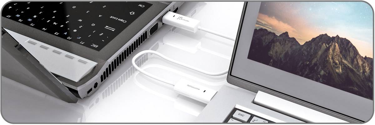 J5create KVM Anschlusskabel [1x USB 2.0 Stecker A - 1x USB 2.0 Stecker A] 1.80m Weiß