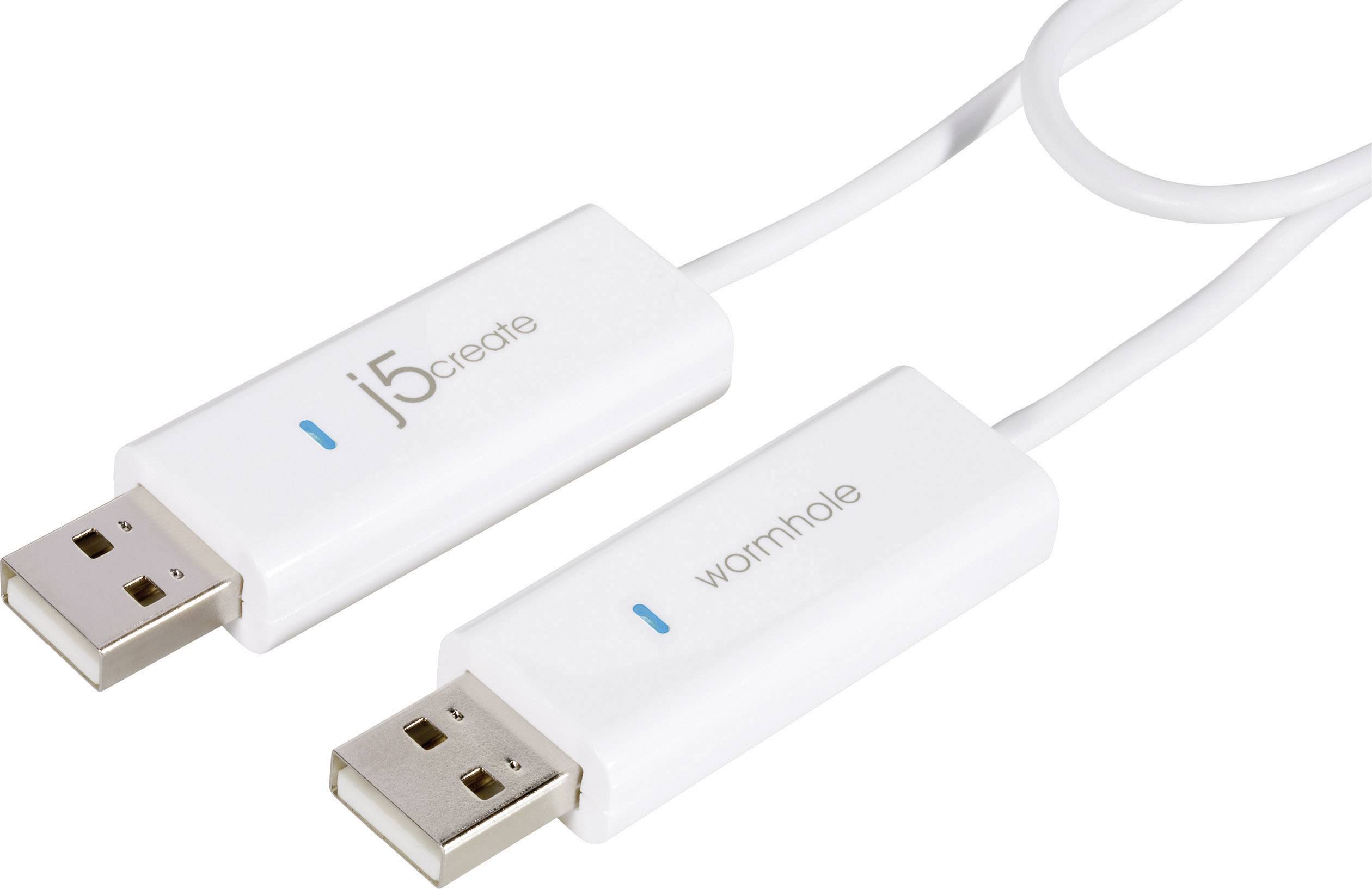 J5create KVM Anschlusskabel [1x USB 2.0 Stecker A - 1x USB 2.0 Stecker A] 1.80 m Weiß
