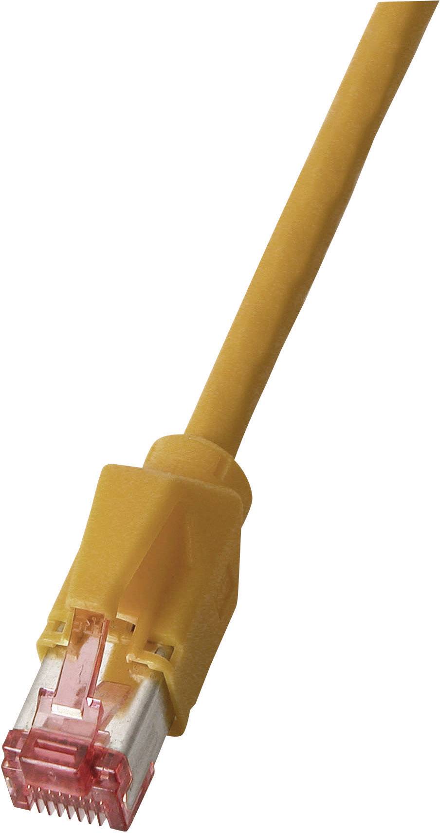 Dätwyler K8708OR.1 RJ45 Netzwerkkabel, Patchkabel CAT 6 S/FTP 1.00m Orange Flammwidrig, mit Rastnasenschutz 1St.