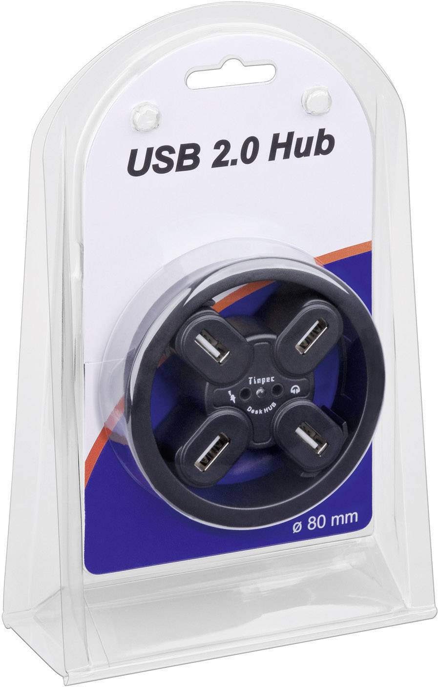 Goobay 4 Port USB 2.0-Hub mit Audio-Ports Schwarz