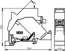Telegärtner 100023003 Netzwerkdose Hutschiene CAT 6a Lichtgrau