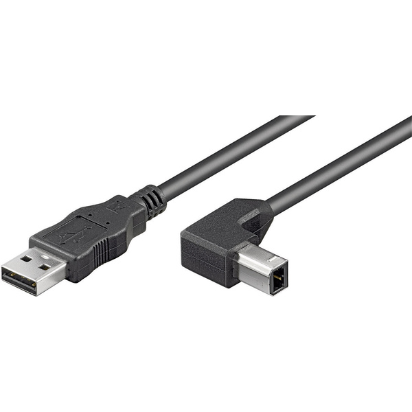 Goobay USB 2.0 Anschlusskabel [1x USB 2.0 Stecker A - 1x USB 2.0 Stecker B] 2.00m Schwarz