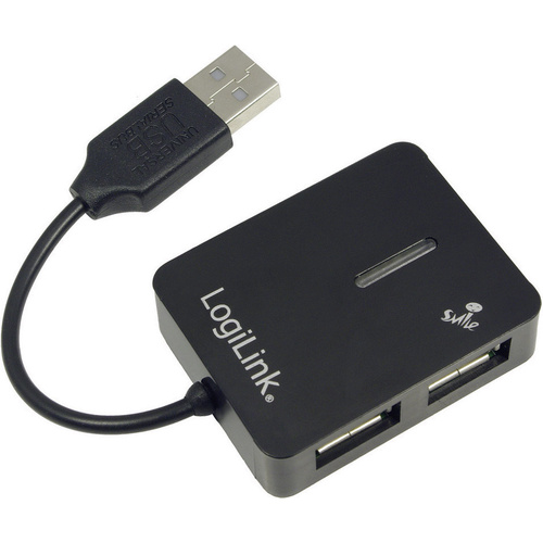 Hub USB 2.0 LogiLink 4 ports noir
