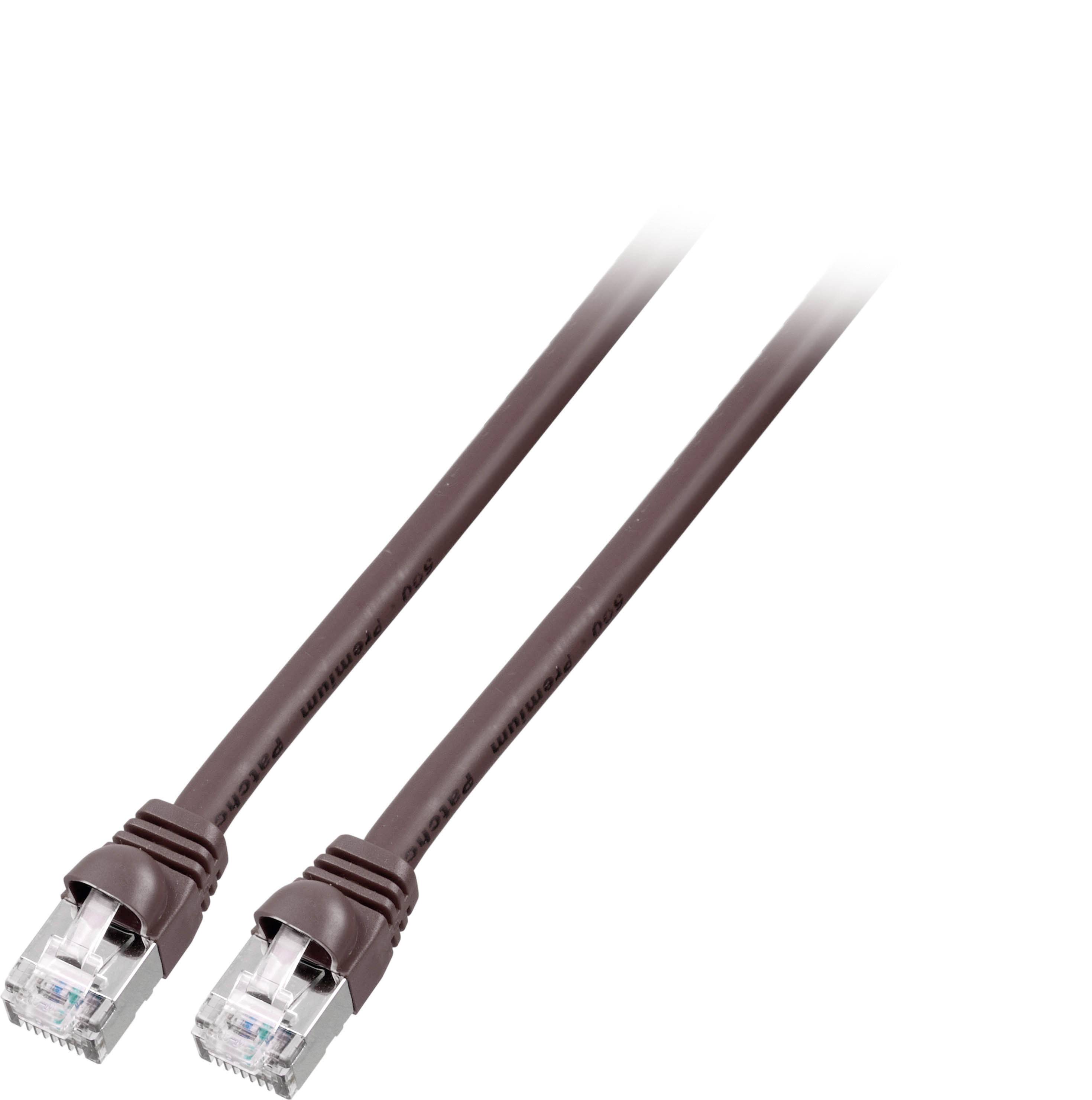 EFB Elektronik RJ45 Patchkabel CAT 6 S/FTP 6.00 m Schwarz UL-zertifiziert, Flammwidrig, mit Rastnasenschutz 1 St.