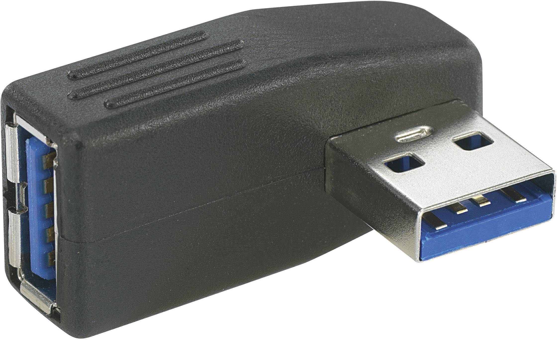 Renkforce USB 3.0 Adapter A-Stecker zu A-Buchse 90° seitlich nach rechts gewinkelt