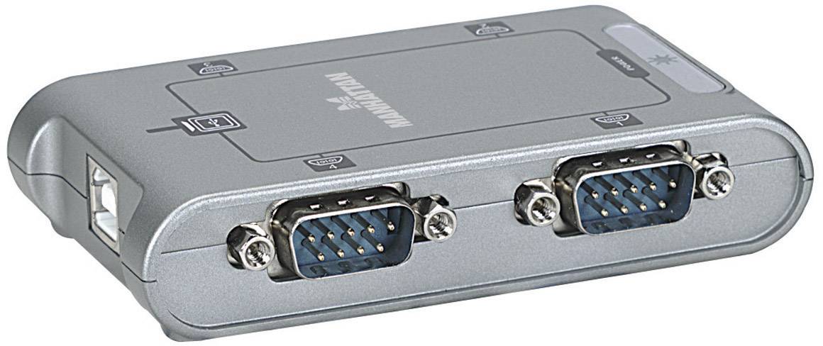 Manhattan USB 2.0 Adapter [4x D-SUB-Stecker 9pol. - 1x USB 2.0 Buchse B] 151047 45.00 cm