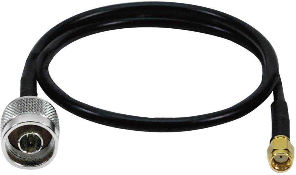 LogiLink WLAN-Antennen Anschlusskabel [1x RP-SMA-Stecker - 1x N-Stecker] 0.50 m Schwarz