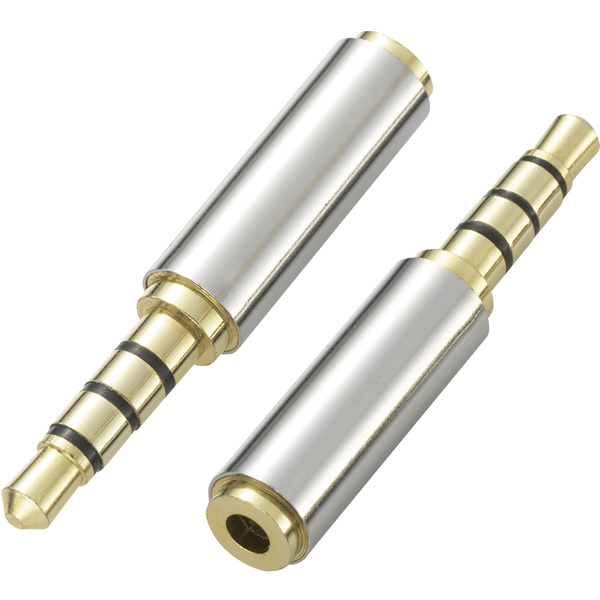 SpeaKa Professional Klinke Audio Adapter [1x Klinkenstecker 3.5mm - 1x Klinkenbuchse 2.5 mm] Silber