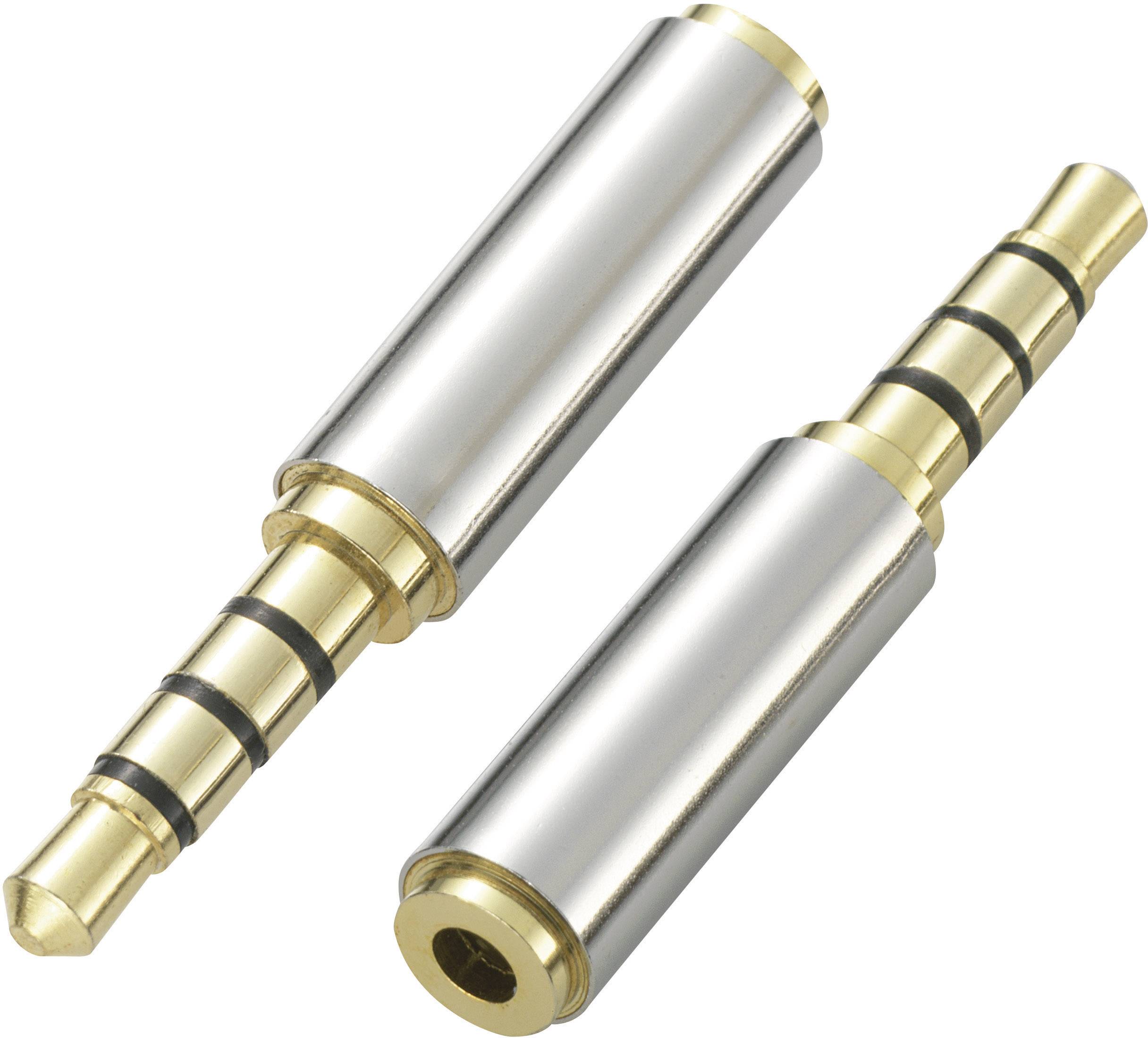 SpeaKa Professional Klinke Audio Adapter [1x Klinkenstecker 3.5mm - 1x Klinkenbuchse 2.5 mm] Silber