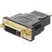 Renkforce RF-2959353 HDMI / DVI Adapter [1x HDMI-Stecker - 1x DVI-Buchse 24+5pol.] Schwarz vergoldete Steckkontakte