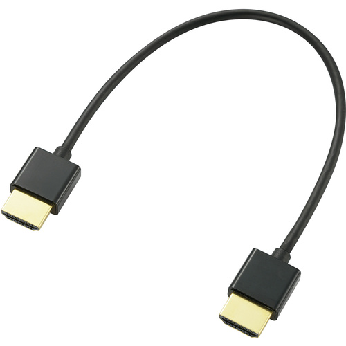 SpeaKa Professional HDMI Anschlusskabel 20.00cm SP-3945852 Audio Return Channel, vergoldete Steckkontakte Schwarz [1x