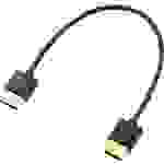 SpeaKa Professional HDMI Anschlusskabel HDMI-A Stecker, HDMI-A Stecker 0.20m Schwarz SP-9076308 Audio Return Channel, vergoldete