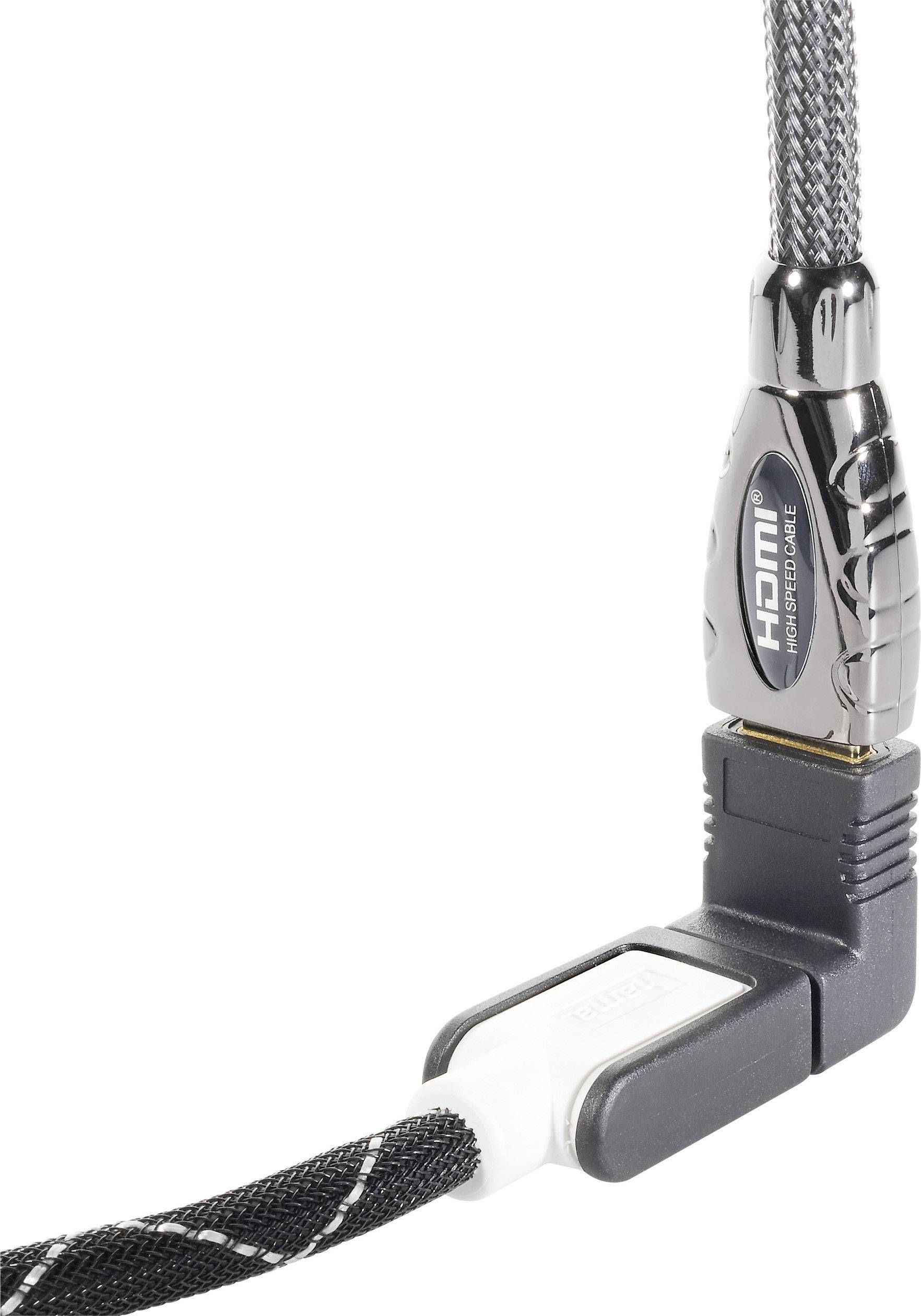 SpeaKa Professional SP-9564944 HDMI Adapter [1x HDMI-Buchse - 1x HDMI-Buchse] Schwarz vergoldete Steckkontakte, 90° nach oben