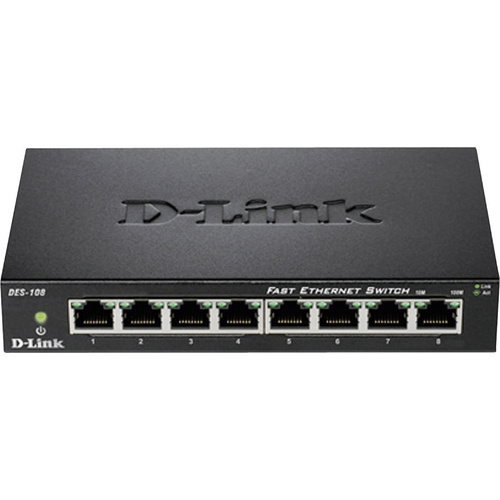 D-Link DES-108 Netzwerk Switch 8 Port 100 MBit/s
