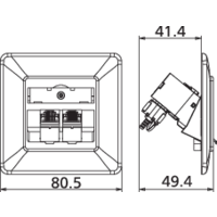 Metz Connect 130B12D21002-E Netzwerkdose Unterputz Einsatz mit Zentralplatte und Rahmen CAT 6a 2 Port Reinweiß Metz Connect 130B12D21002-E Netzwerkdose Unterputz Einsatz mit Zentralplatte und Rahmen CAT 6a 2 Port Reinweiß