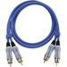 Cinch Audio Anschlusskabel [2x Cinch-Stecker - 2x Cinch-Stecker] 0.50 m Blau vergoldete Steckkontakte Oehlbach BEAT!