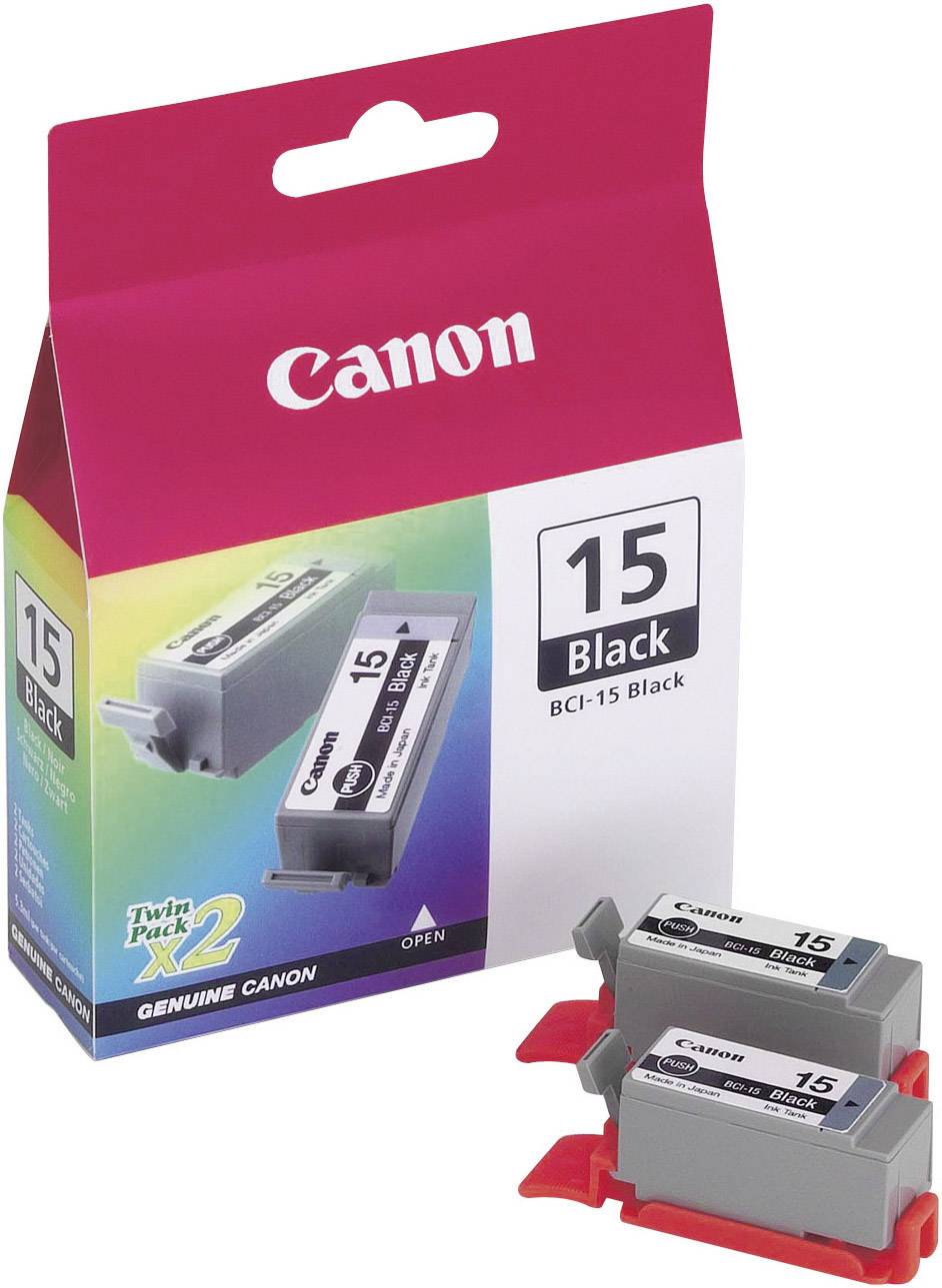 Canon Druckerpatrone BCI-15BK Original 2er-Pack Schwarz 8190A002