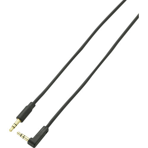 Câble audio SpeaKa Professional SP-3946648 [1x Jack mâle 3.5 mm - 1x Jack mâle 3.5 mm] 2.00 m noir contacts dorés, gaine