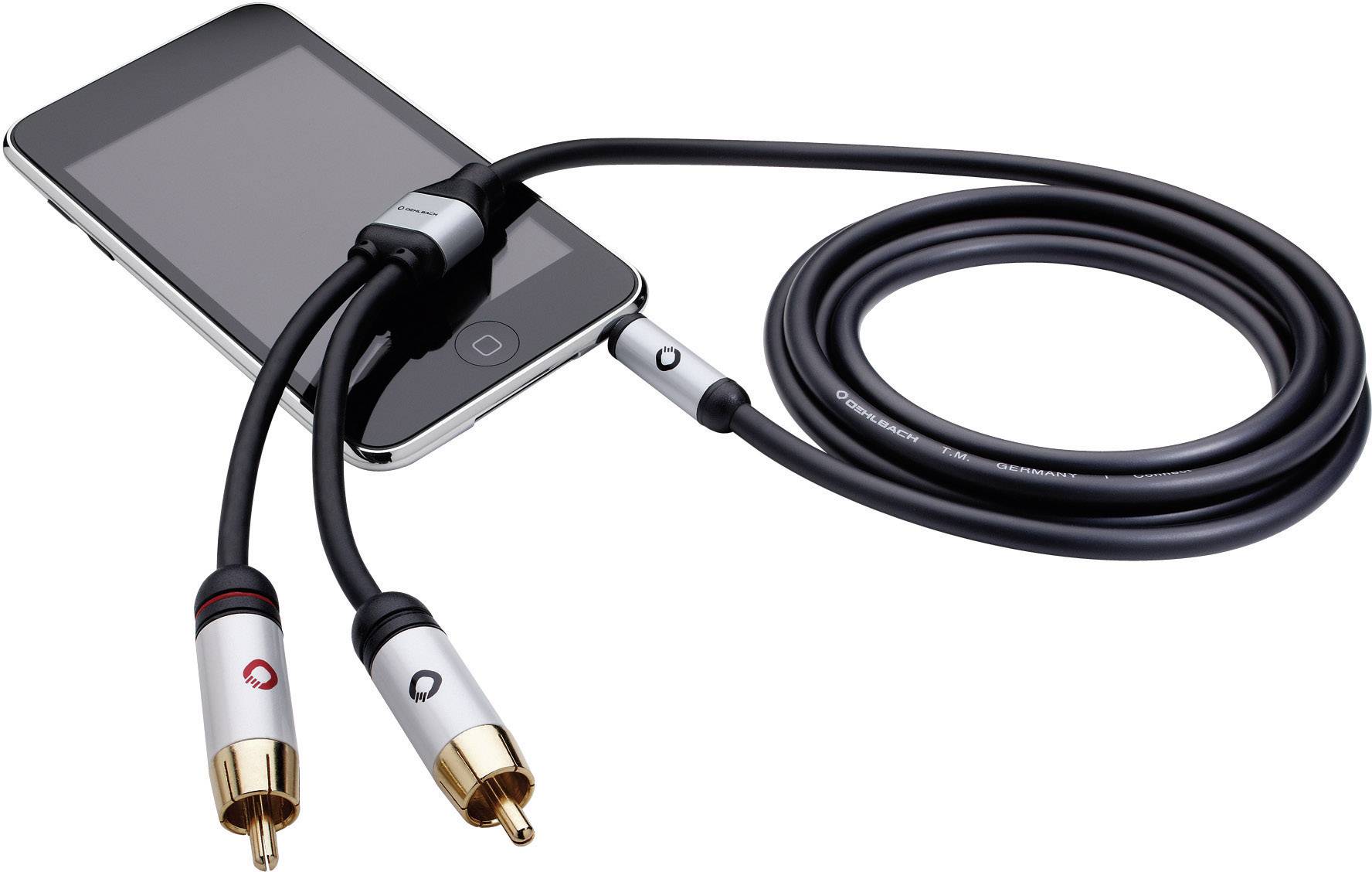 Logilink CA1050 Audio-Klinkenkabel – 2m Schwarz, Stereo-Verbindungskabel, 1 Stück