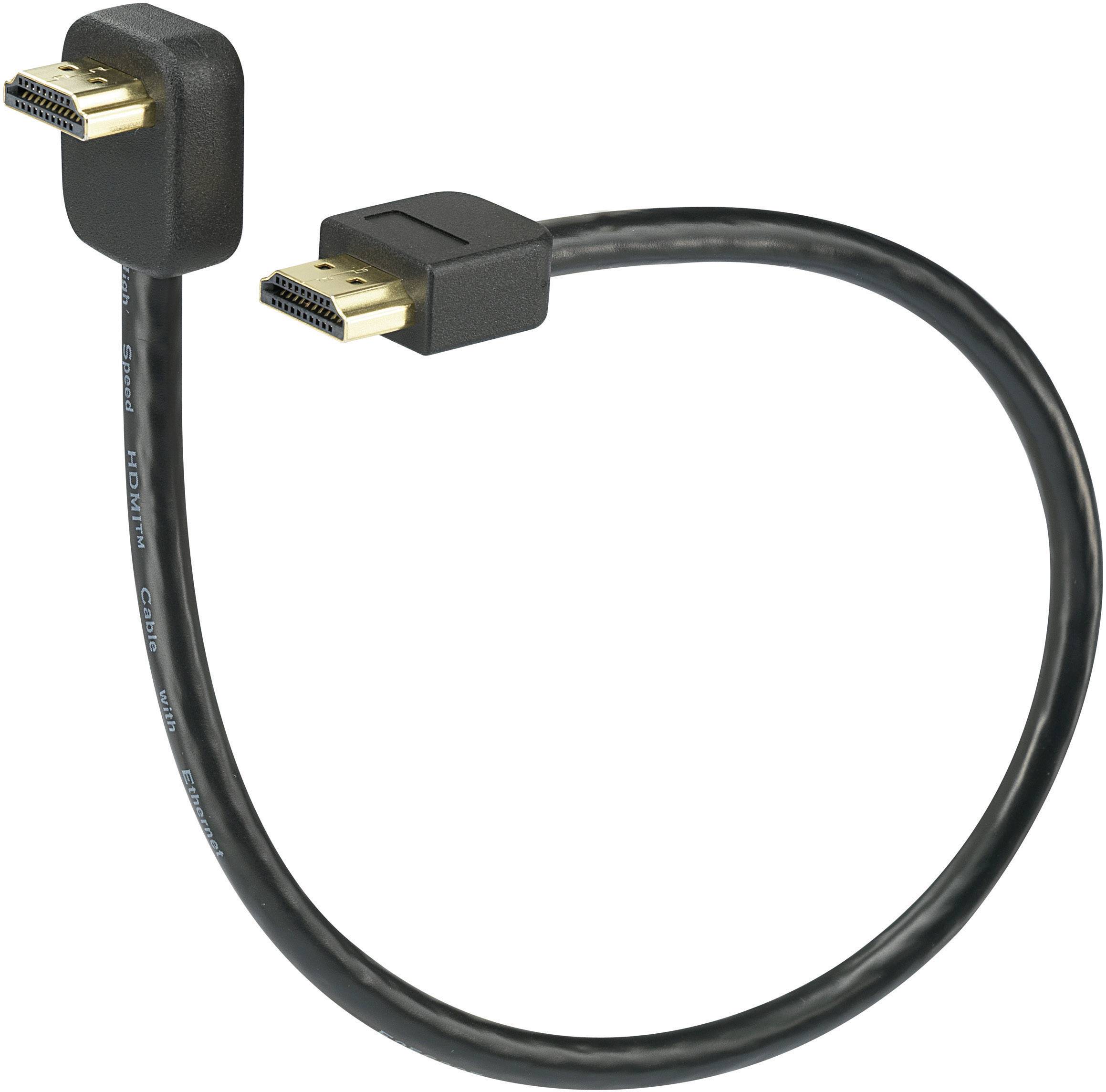 SpeaKa Professional HDMI Verlängerungskabel [1x HDMI-Stecker - 1x HDMI-Buchse] 0.3m Schwarz