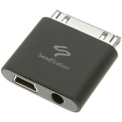 SendStation iPad/iPhone/iPod Audiokabel/Datenkabel/Ladekabel [1x Apple Dock-Stecker 30pol. - 1x Klinkenbuchse 3.5 mm, USB 2.0