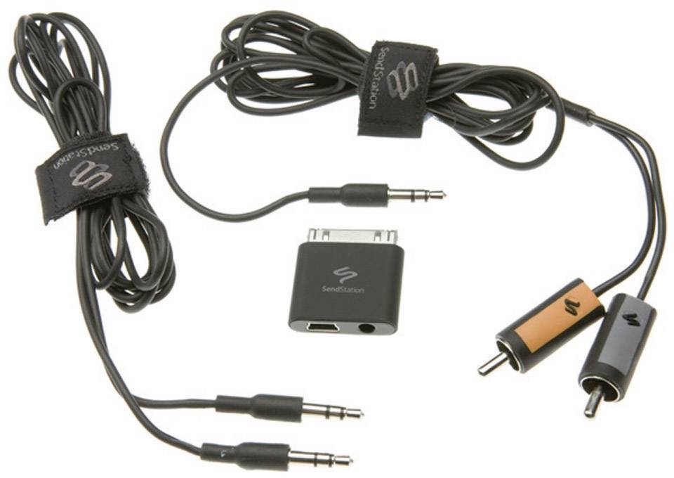 SendStation iPad/iPhone/iPod Audiokabel/Datenkabel/Ladekabel [1x Apple Dock-Stecker 30pol. - 1x Klinkenbuchse 3.5 mm, USB 2.0