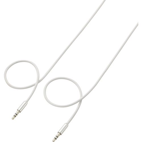 SpeaKa Professional SP-3957056 Klinke Audio Anschlusskabel [1x Klinkenstecker 3.5mm - 1x Klinkenstecker 3.5 mm] 5.00m Weiß