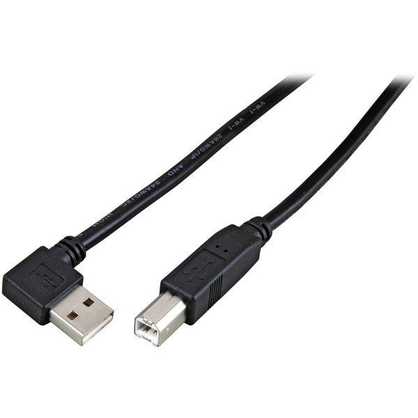 EFB Elektronik USB 2.0 Anschlusskabel [1x USB 2.0 Stecker A - 1x USB 2.0 Stecker B] 1.80m Schwarz