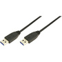 LogiLink USB-Kabel USB 3.2 Gen1 (USB 3.0 / USB 3.1 Gen1) USB-A Stecker, USB-A Stecker 1.00m Schwarz CU0038
