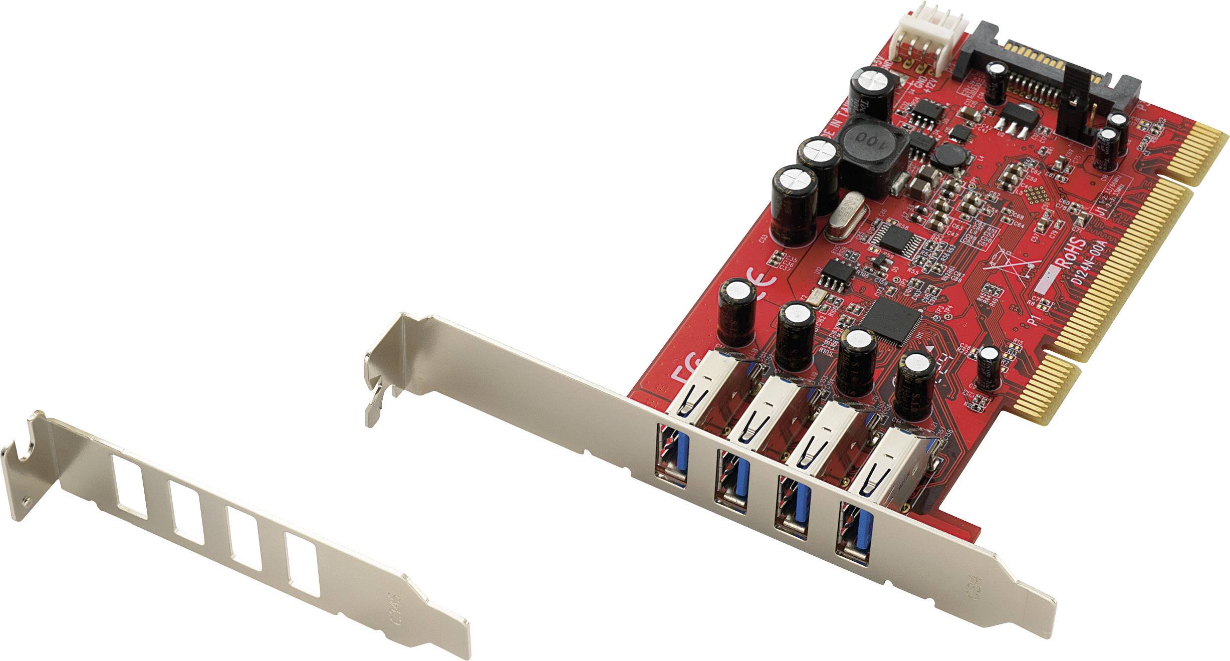 Renkforce 4 Port USB 3.2 Gen 1 Controllerkarte USB-A PCI