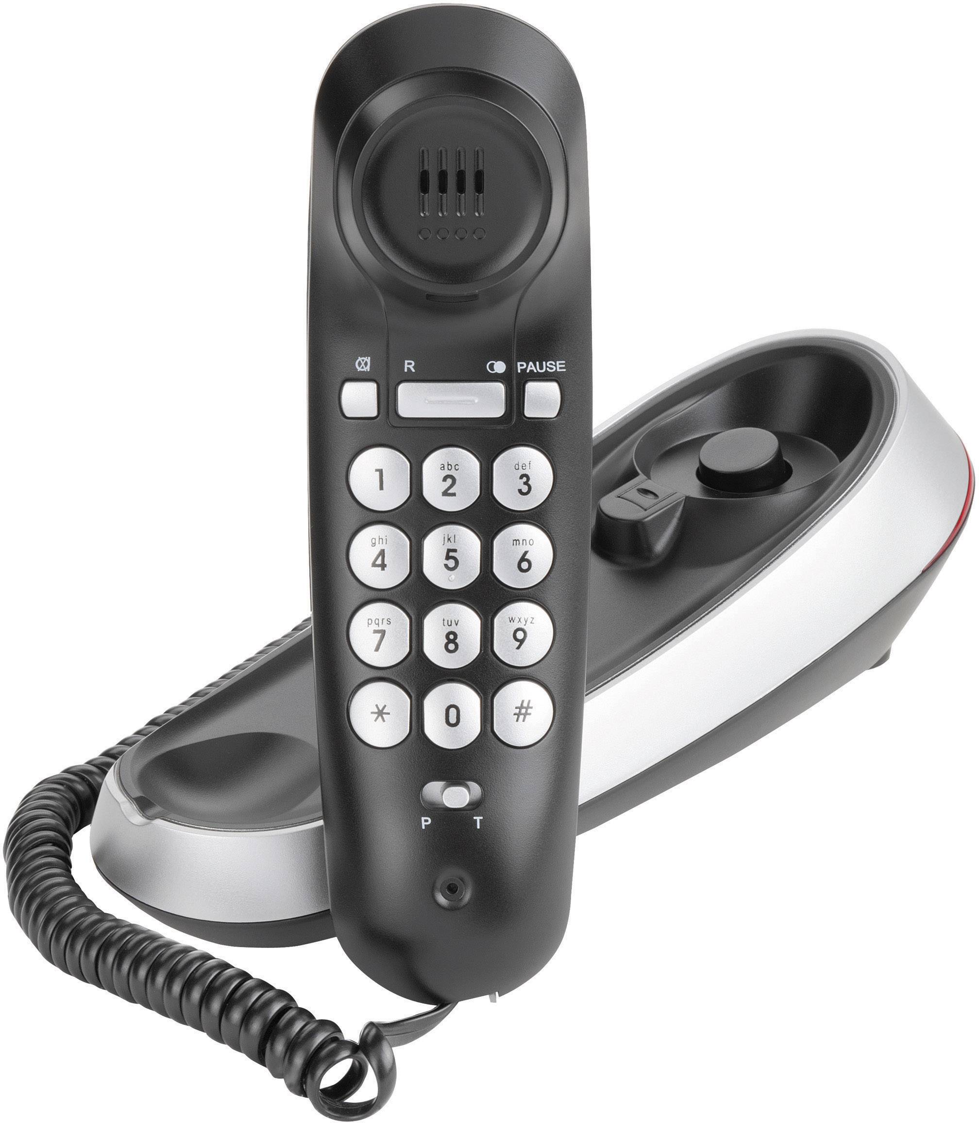 DeTeWe BeeTel 10 Schnurgebundenes Telefon, analog kein Display Schwarz, Silber