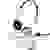 Basetech TW-218 PC On-ear headset Corded (1075100) Stereo Black, Silver Volume control, Foldable