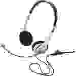 Renkforce Computer On Ear Headset kabelgebunden Stereo Schwarz, Silber Lautstärkeregelung