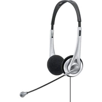 Basetech TW-218 Computer On Ear Headset kabelgebunden Stereo Schwarz, Silber Lautstärkeregelung, Faltbar Basetech TW-218 Computer On Ear Headset kabelgebunden Stereo Schwarz, Silber Lautstärkeregelung, Faltbar
