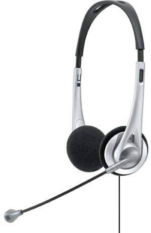 Renkforce On Ear Headset kabelgebunden Stereo Schwarz, Silber Lautstärkeregelung Computer