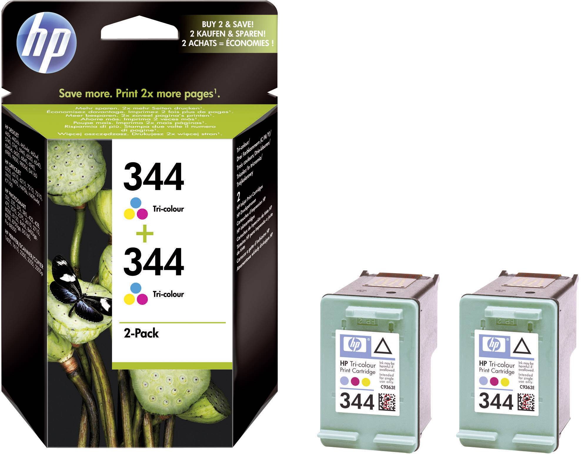 HP Druckerpatrone 344 Original Kombi-Pack Cyan, Magenta, Gelb C9505EE
