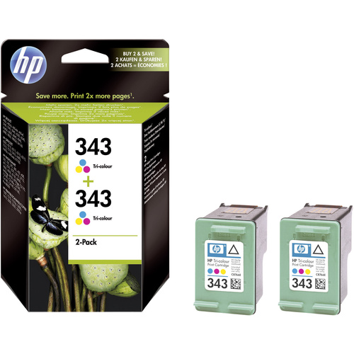 HP Tintenpatrone 343 Original Kombi-Pack Cyan, Magenta, Gelb CB332EE Druckerpatronen Kombi-Pack