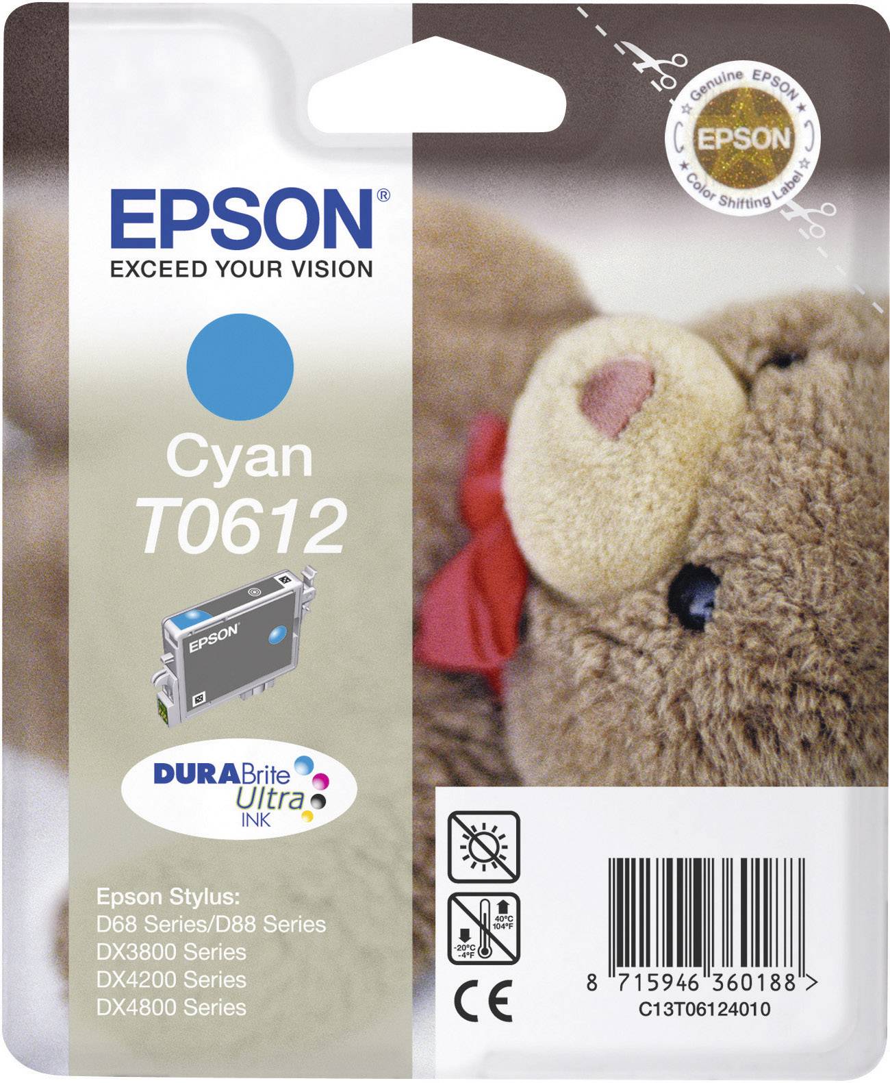 Epson Druckerpatrone T0612 Original Cyan C13T06124010