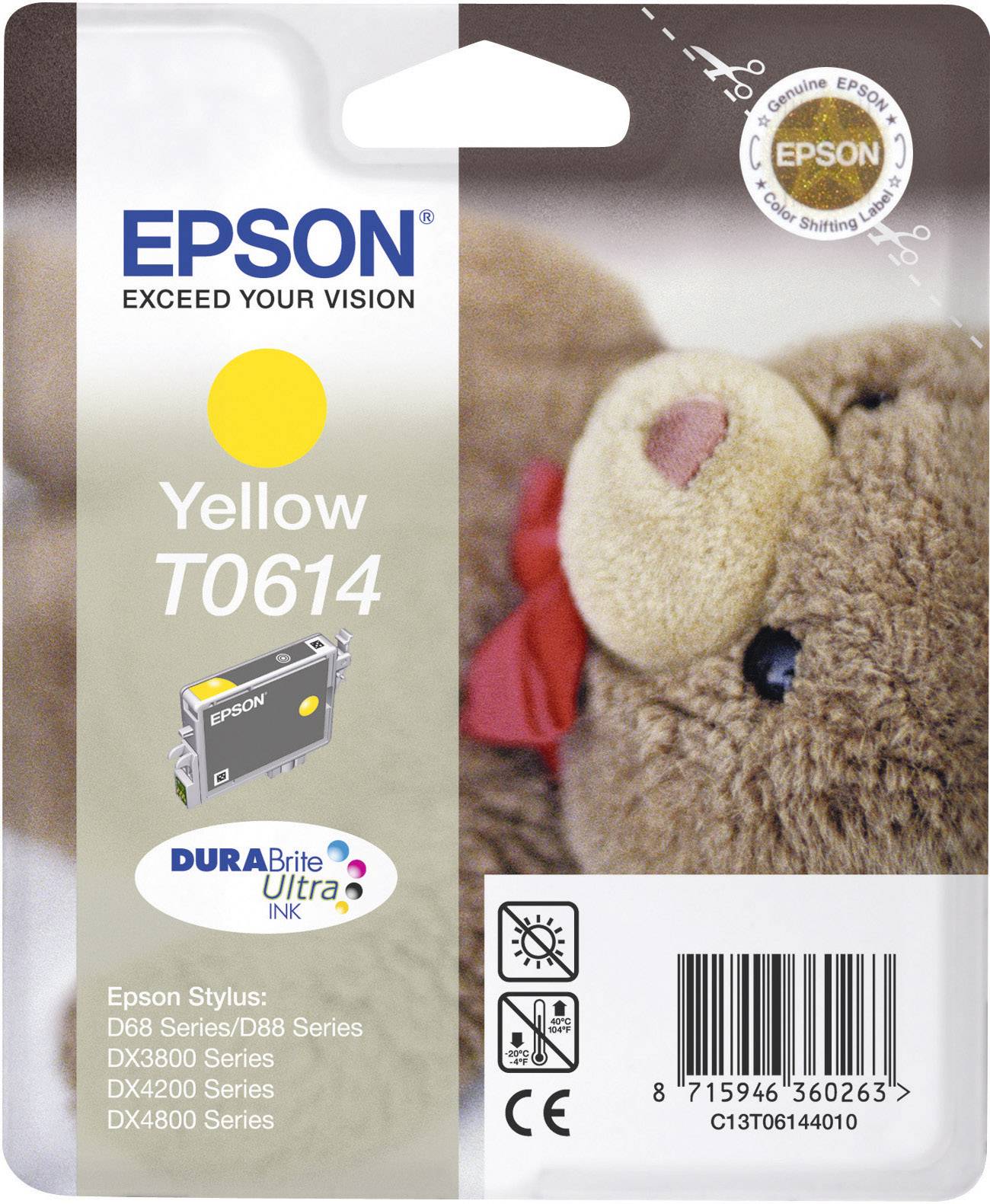 Epson Druckerpatrone T0614 Original Gelb C13T06144010