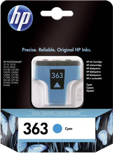 HP Tintenpatrone 363 Original Cyan C8771EE Druckerpatrone