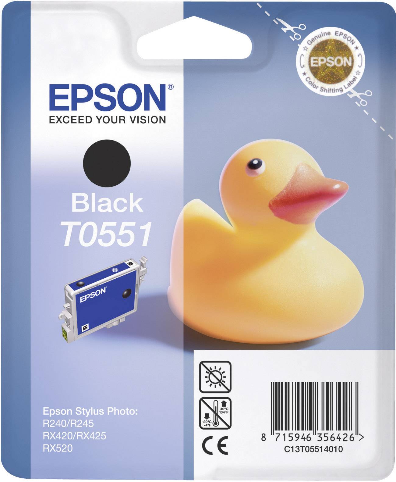 Epson Tinte T0551 Original Schwarz C13T05514010
