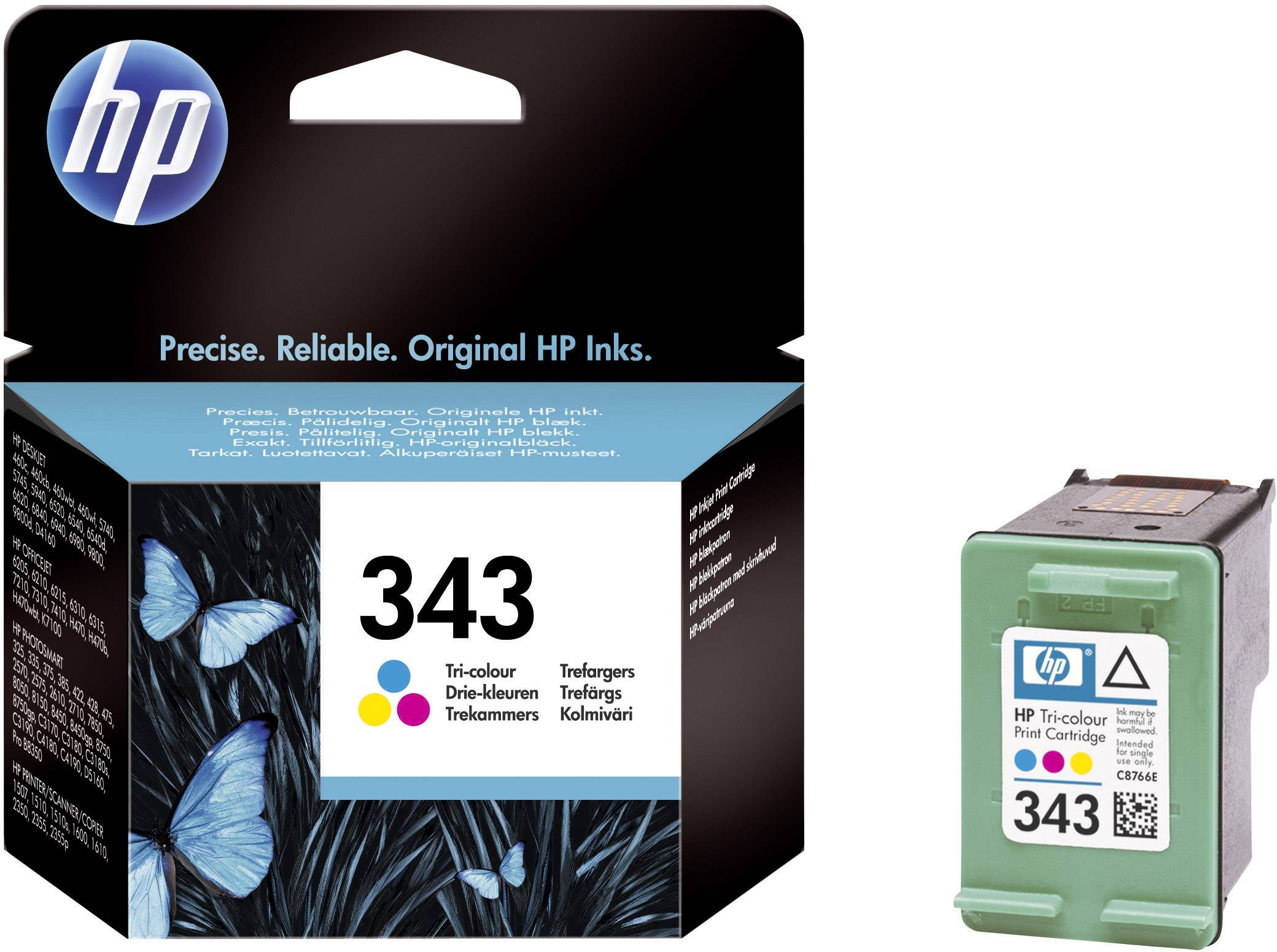 HP Druckerpatrone 343 Original Cyan, Magenta, Gelb C8766EE Tinte