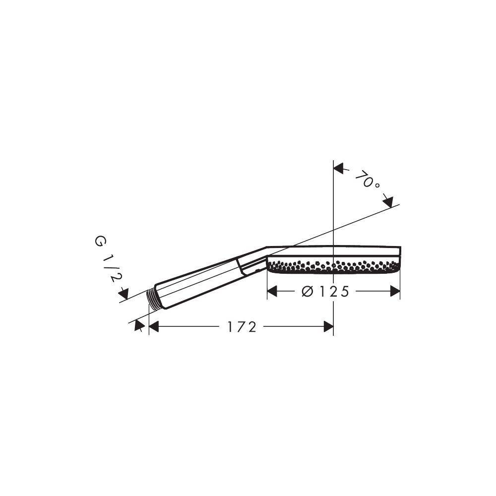 Hansgrohe Raindance Alive Select S Handbrause 125mm, 10,8l/min, 3jet, Brushed Black Chrome