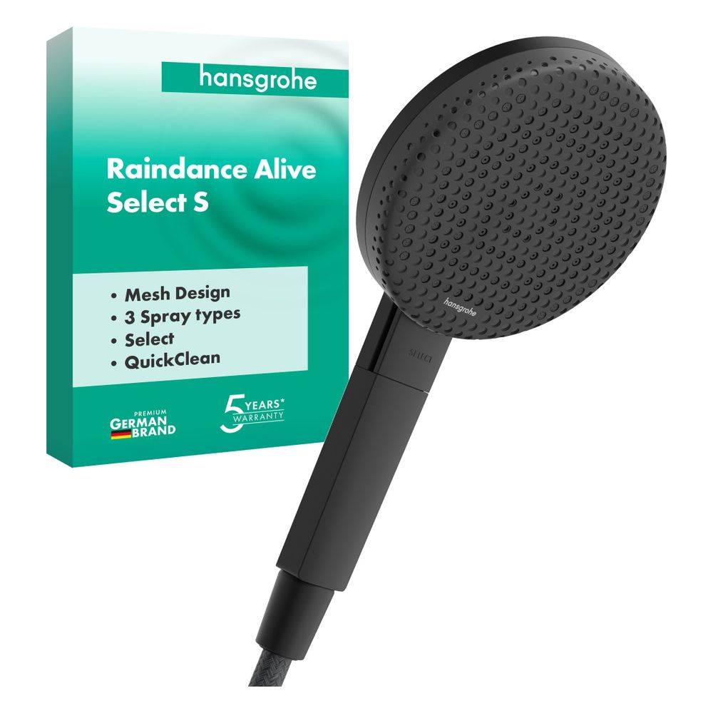 Hansgrohe Raindance Alive Select S Handbrause 125mm, 10,8l/min, 3jet, Mattschwarz