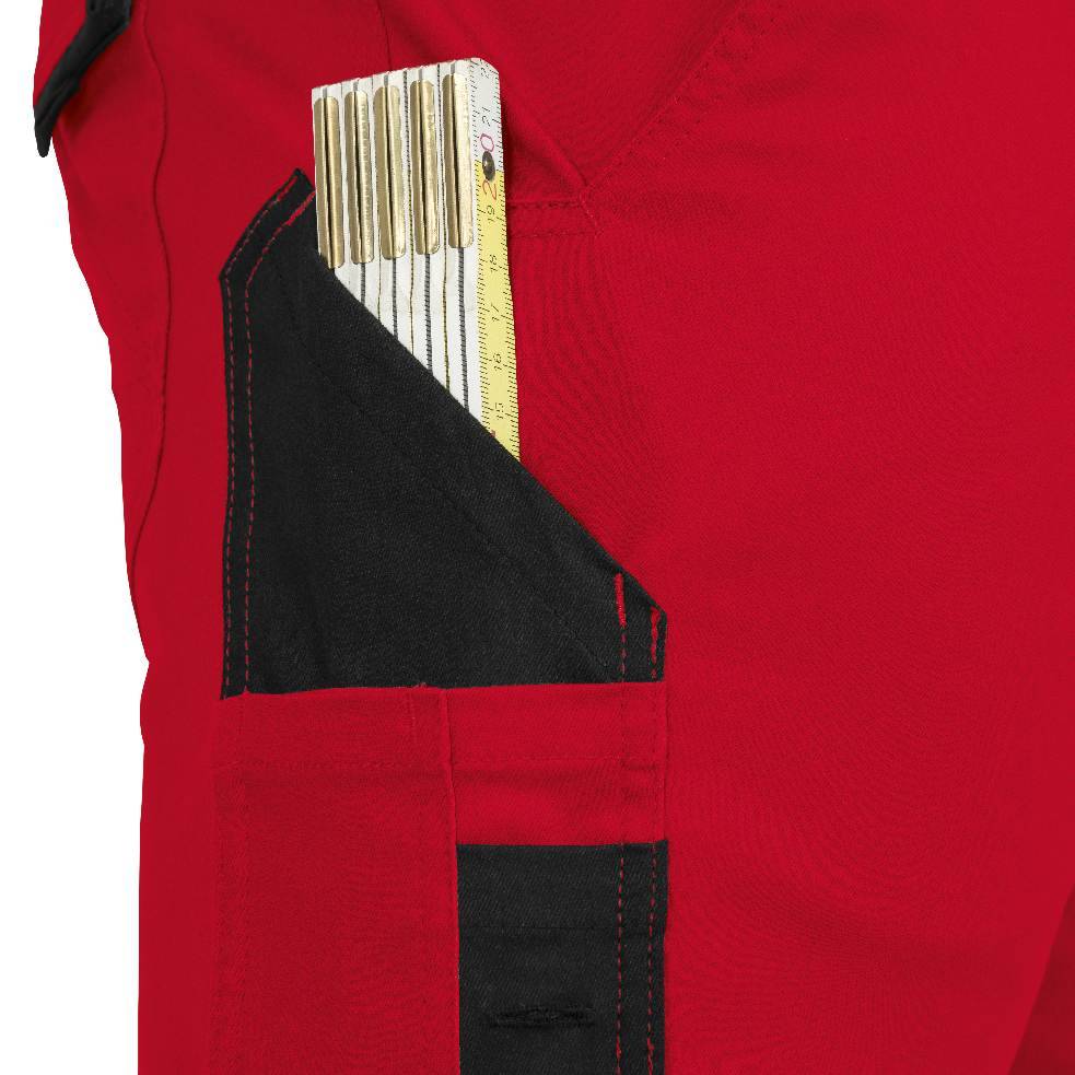 Bundhose mit Knietaschen Flex Line rot-schwarz, Gr. 46 Leibwächter FLEXH2246