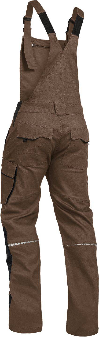 Latzhose mit Knietaschen Flex Line haselnuss-schwarz, Gr. 58 Leibwächter FLEXL2958